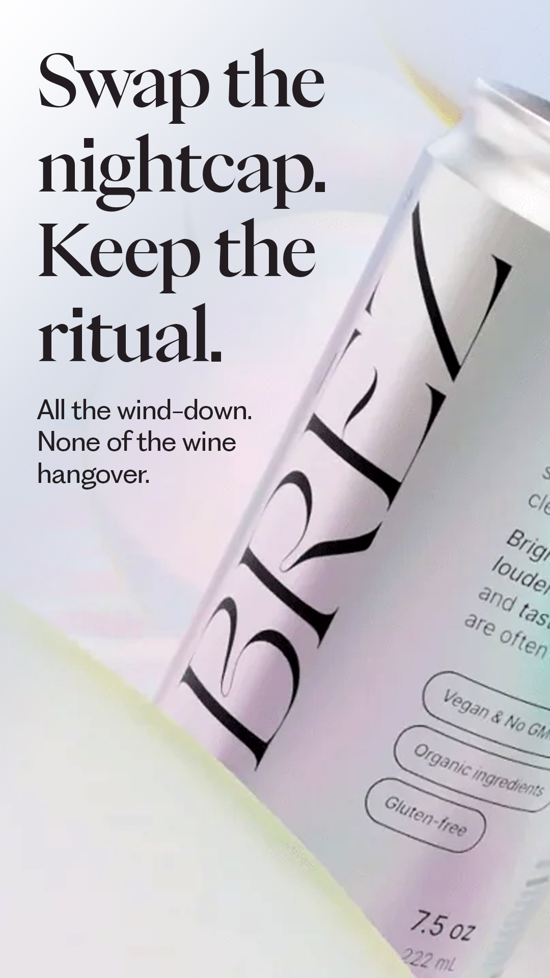 Brez UGC-style still showing lifestyle-first compliant product creative