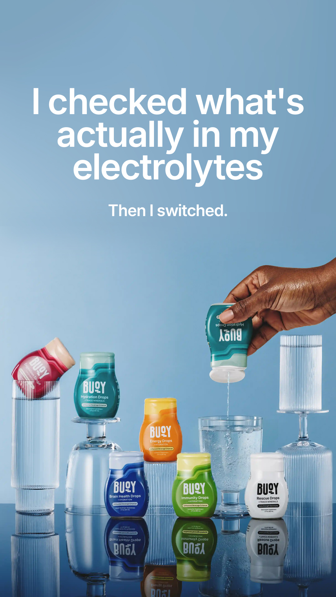 Buoy UGC-style still showing compliant testimonial-led product creative